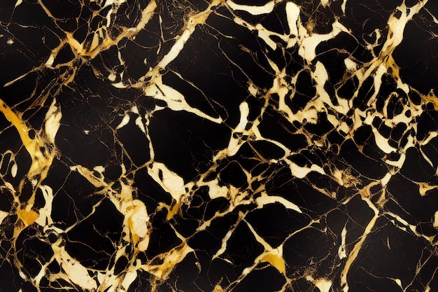 Black and Gold Marble Texture seamless pattern