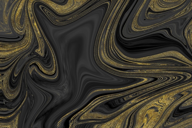 Photo black and gold marble texture