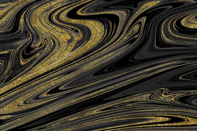 Black and gold marble texture