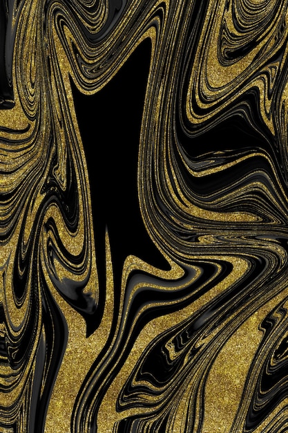 Черная и золотая мраморная текстура