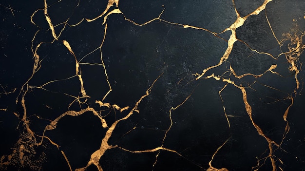 Black and Gold Marble Textured Background Elegant and Luxurious