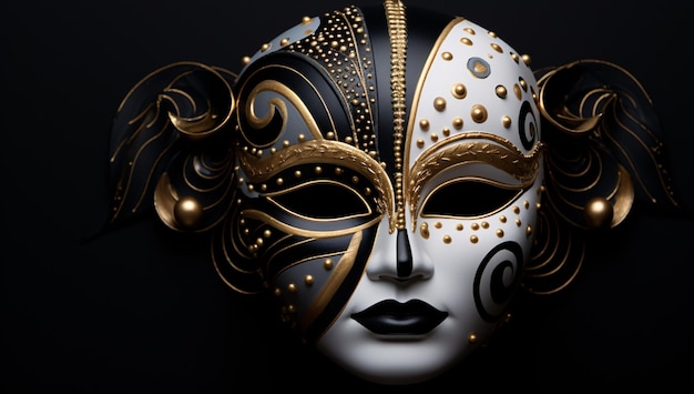 a black and gold mask