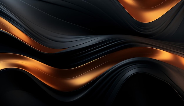 black gold and orange liquid 3d background wallpaper