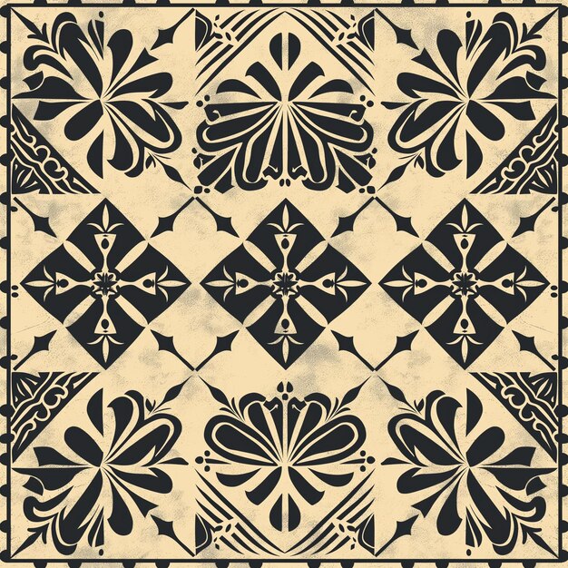 a black and gold pattern