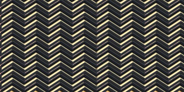 Photo black and gold seamless geometric pattern background