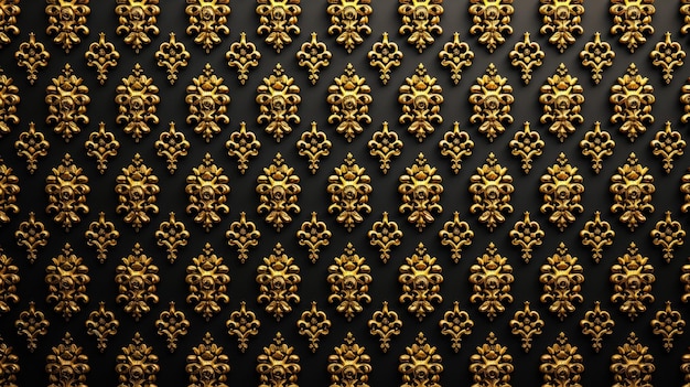 Photo black and gold seamless pattern