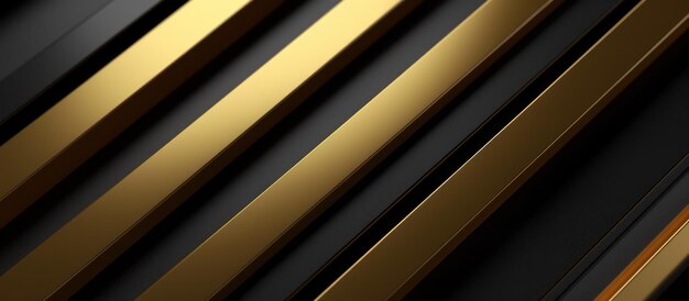 Photo black gold stripe diagonal 3d rendering background dark surface with stripe gold