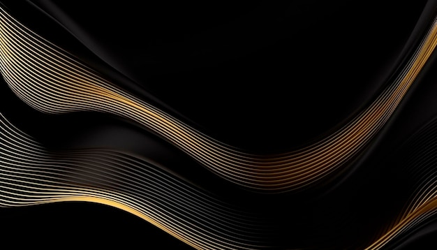 Black and gold wallpaper with a black background