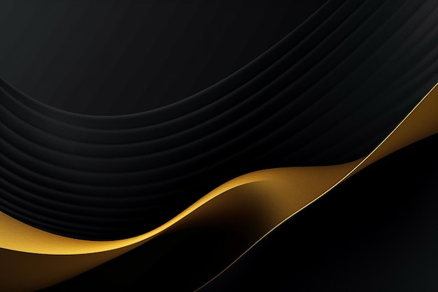 Black and gold wallpaper with a gold wave background