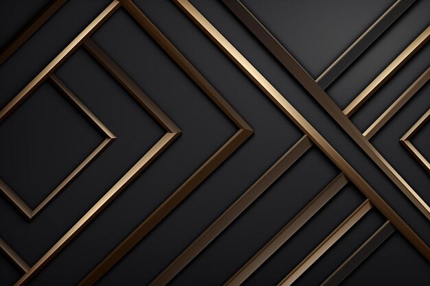 Photo a black and gold wallpaper with squares