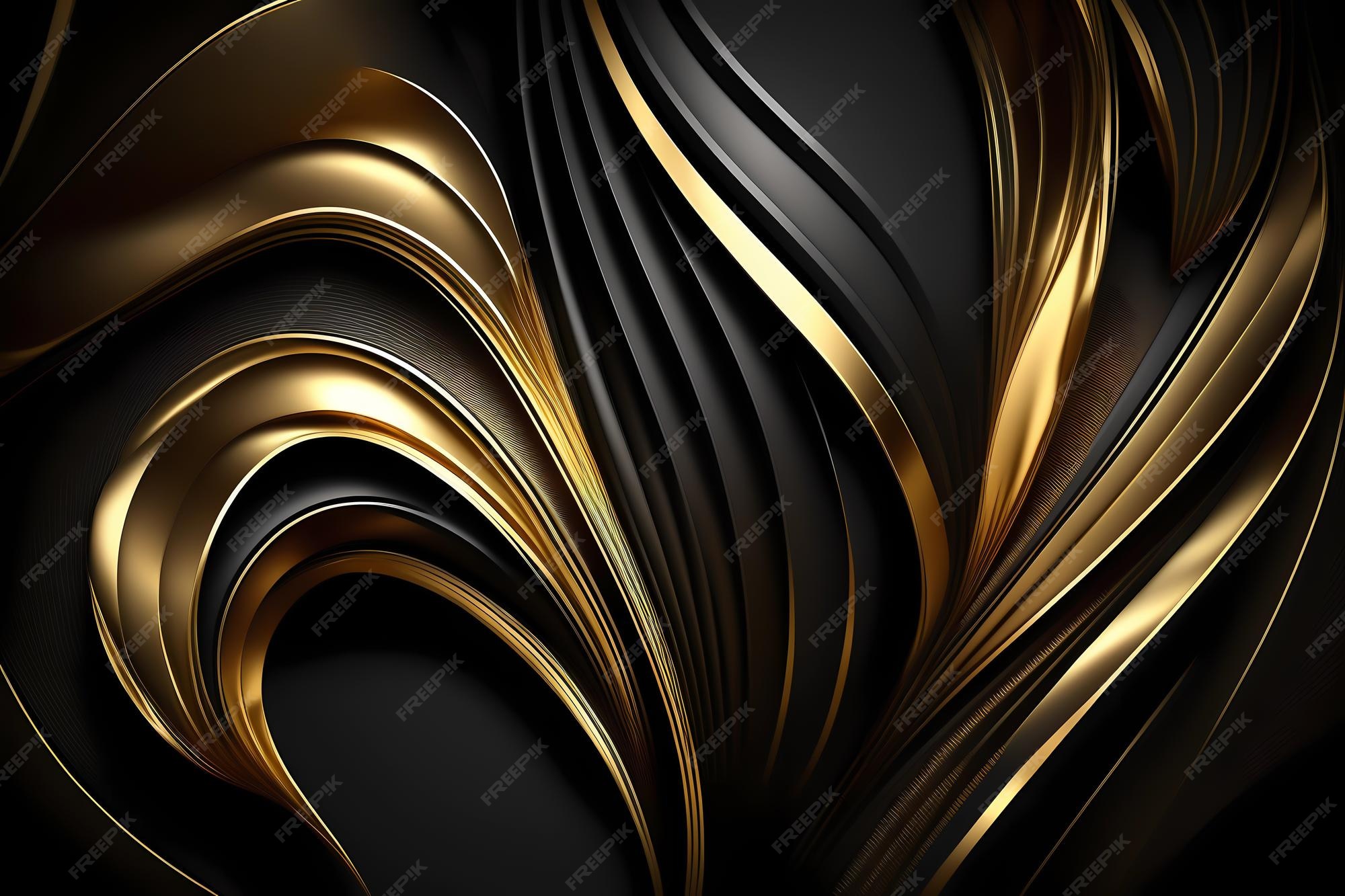 Premium Photo Black and gold wallpapers that are high definition and