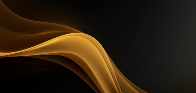 Black and gold wavy abstract background