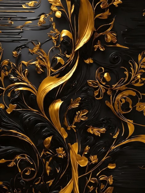 Black and Golden Background