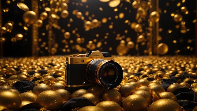 Black and Golden Background