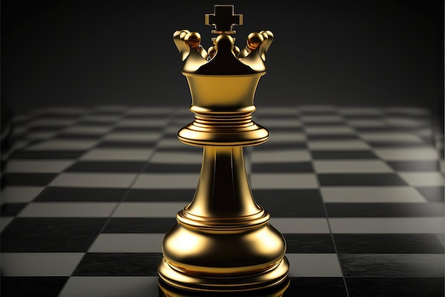 Black and golden chess king Business leader concept