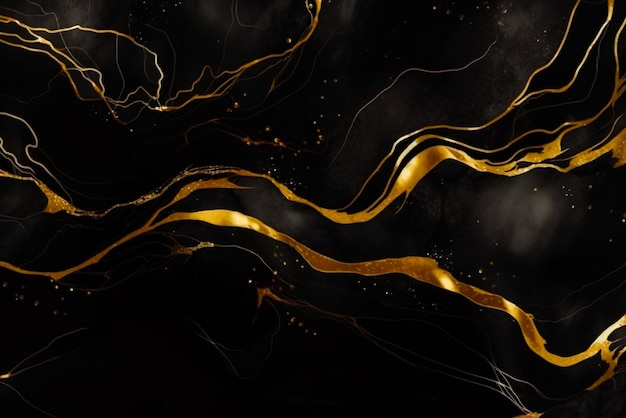 Photo black and goldern luxury marble texture background