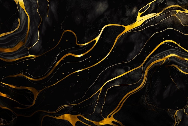 Photo black and goldern luxury marble texture background