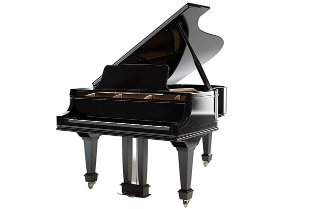 Black grand piano musical instrument