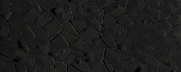 Black gray dark stone background 3d render