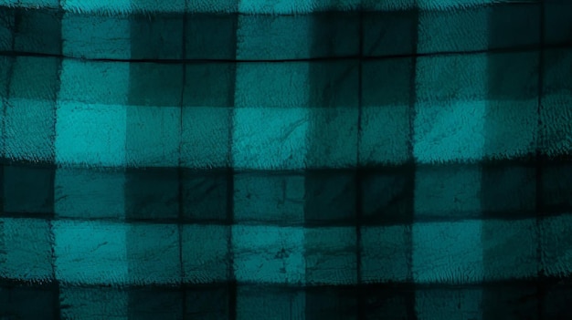 Photo black and green plaid blanket dark turquoise and turquoise flannel texture