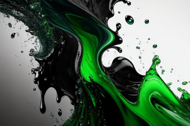 Black and green water colour background