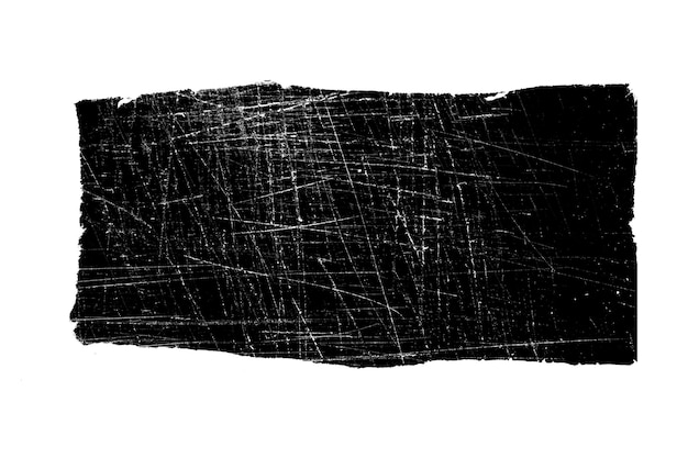 Photo black grunge banner isolated on white background high quality photo