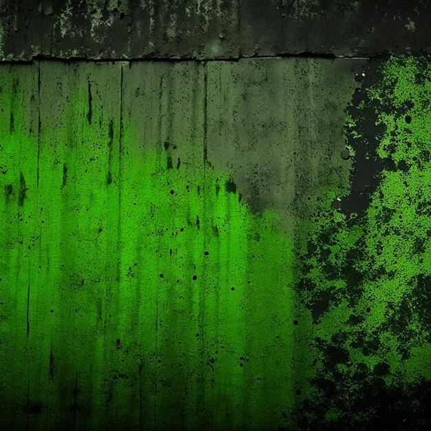 Black grungy green texture cement concrete wall abstract background