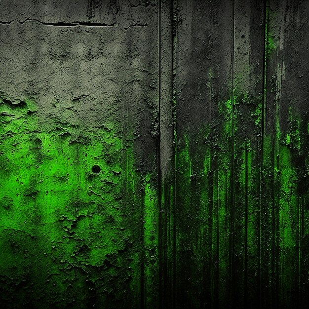 Black grungy green texture cement concrete wall abstract background