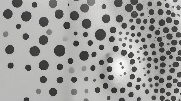 Black halftoned dots on white background