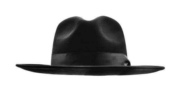 Photo a black hat isolated on a white background suitable for fashion or accessories themes