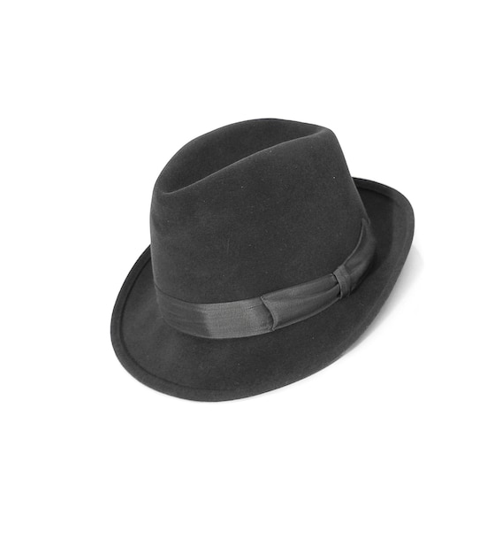 Foto cappello nero isolato