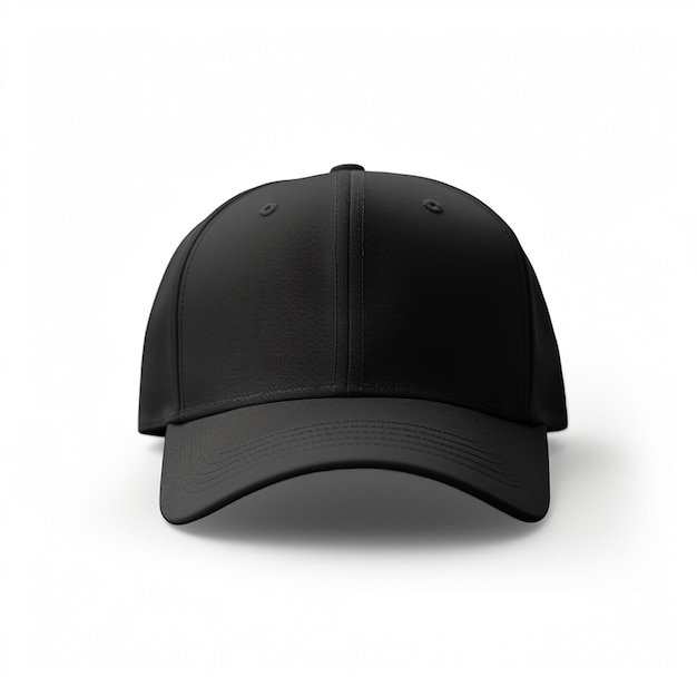 Photo black hat mockup material