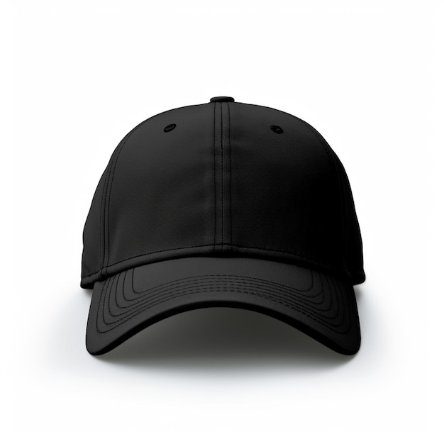 Photo black hat mockup material