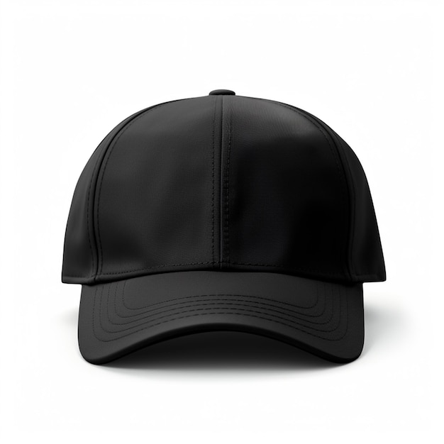 Foto materiale di mockup a cappello nero