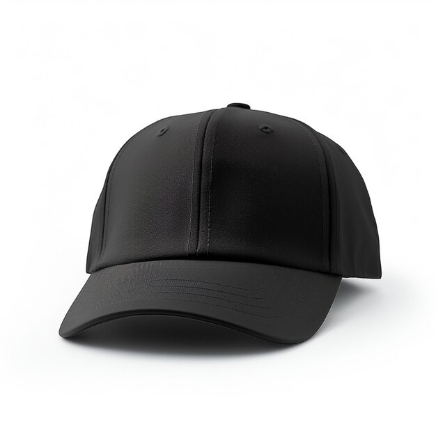 Foto materiale di mockup a cappello nero