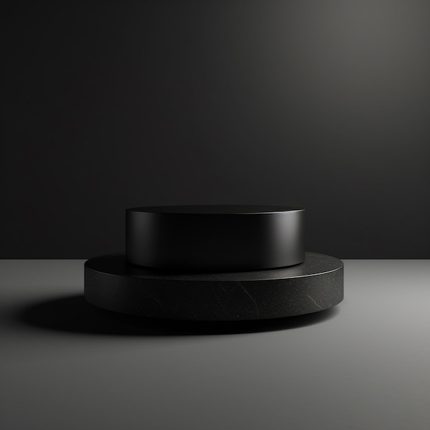 a black hat with a black top and a black band on it