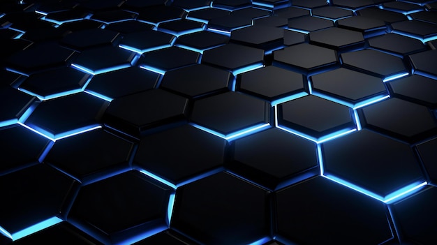 black hexagonal 3d wallpaper