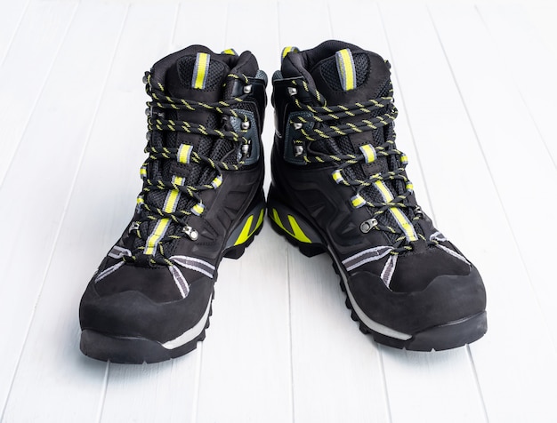 Black hiking boot