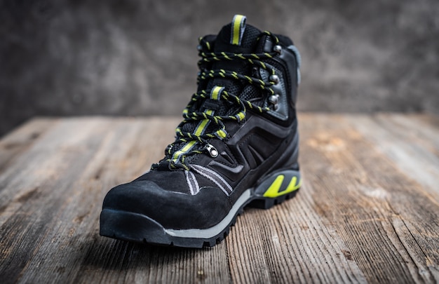 Black hiking boot