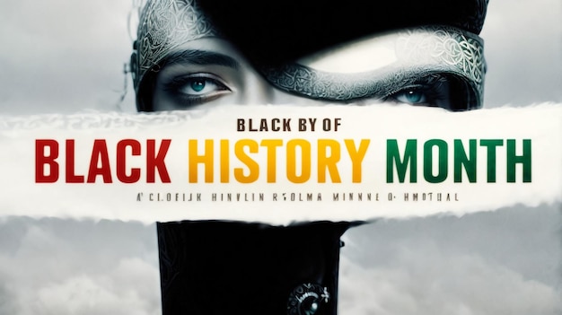 Foto black history month afro-amerikaanse geschiedenis gevierd jaarlijks in februari in de verenigde staten en canada in oktober in groot-brittannië posterkaart banner achtergrond vector illustratie