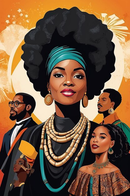 Premium Photo | Black history month celebrate vector illustration ...