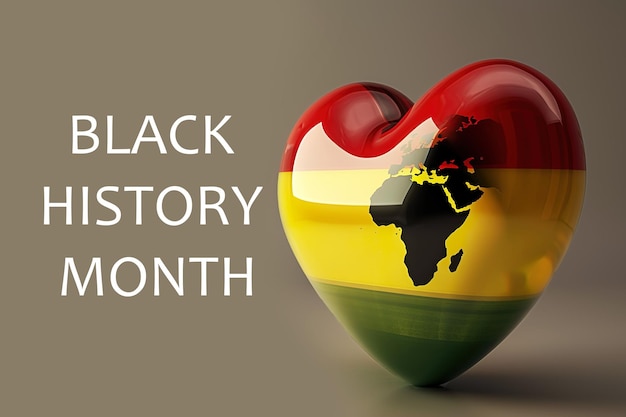 Black History Month Heart Africa in Hands Africa and afro greeting card