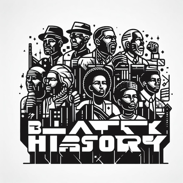 Black history month posts en gratis foto's met witte achtergrond