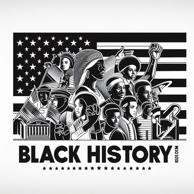 Black history month posts en gratis foto's met witte achtergrond