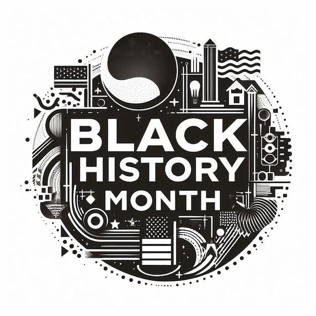Foto post del mese della storia nera e foto gratuite con sfondo bianco