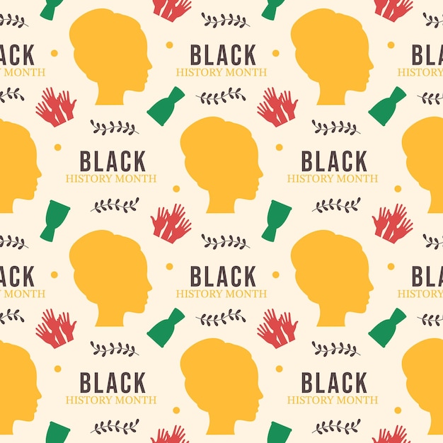 Photo black history month seamless pattern