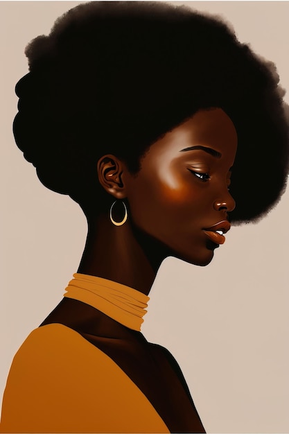 Black history or women's day celebration Illustrative art of pride generative ai