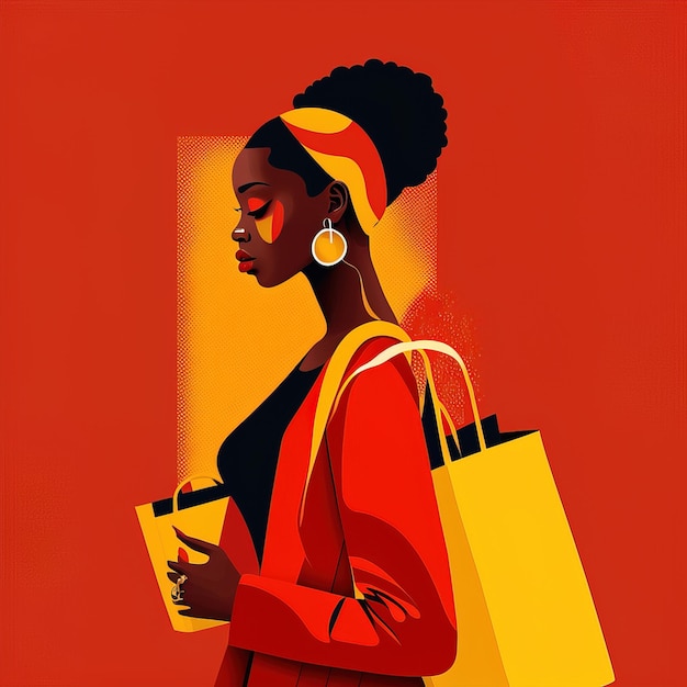 흑인 역사 또는 여성의 날 축하 자부심 생성 AI의 예시 예술