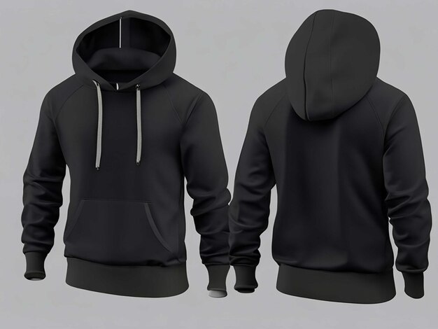 Black Hoddie TShirt Mockup Free Download