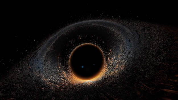 A black hole in a black hole is surrounded by a black hole.